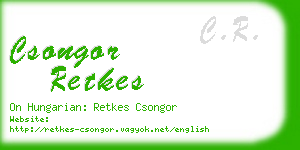 csongor retkes business card